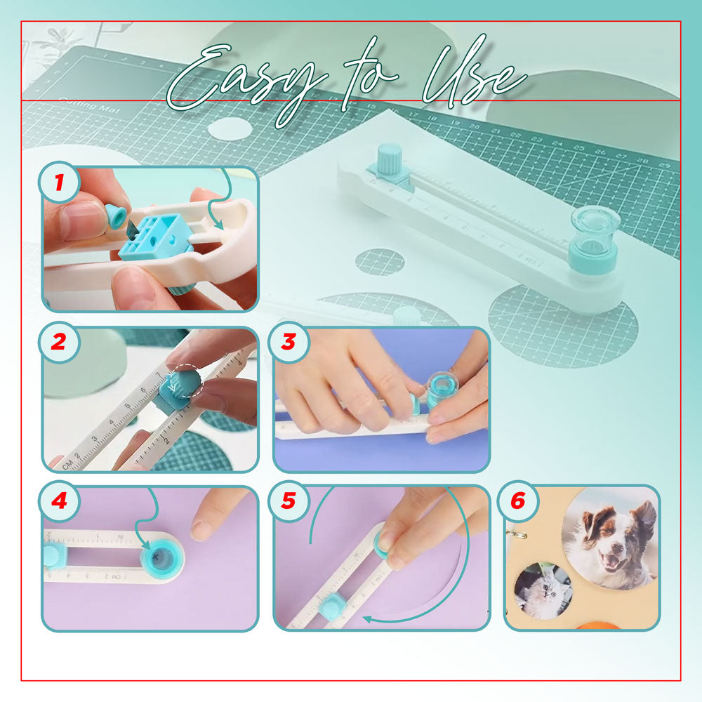 2cm-20cm Adjustable Circle Cutter for button pin