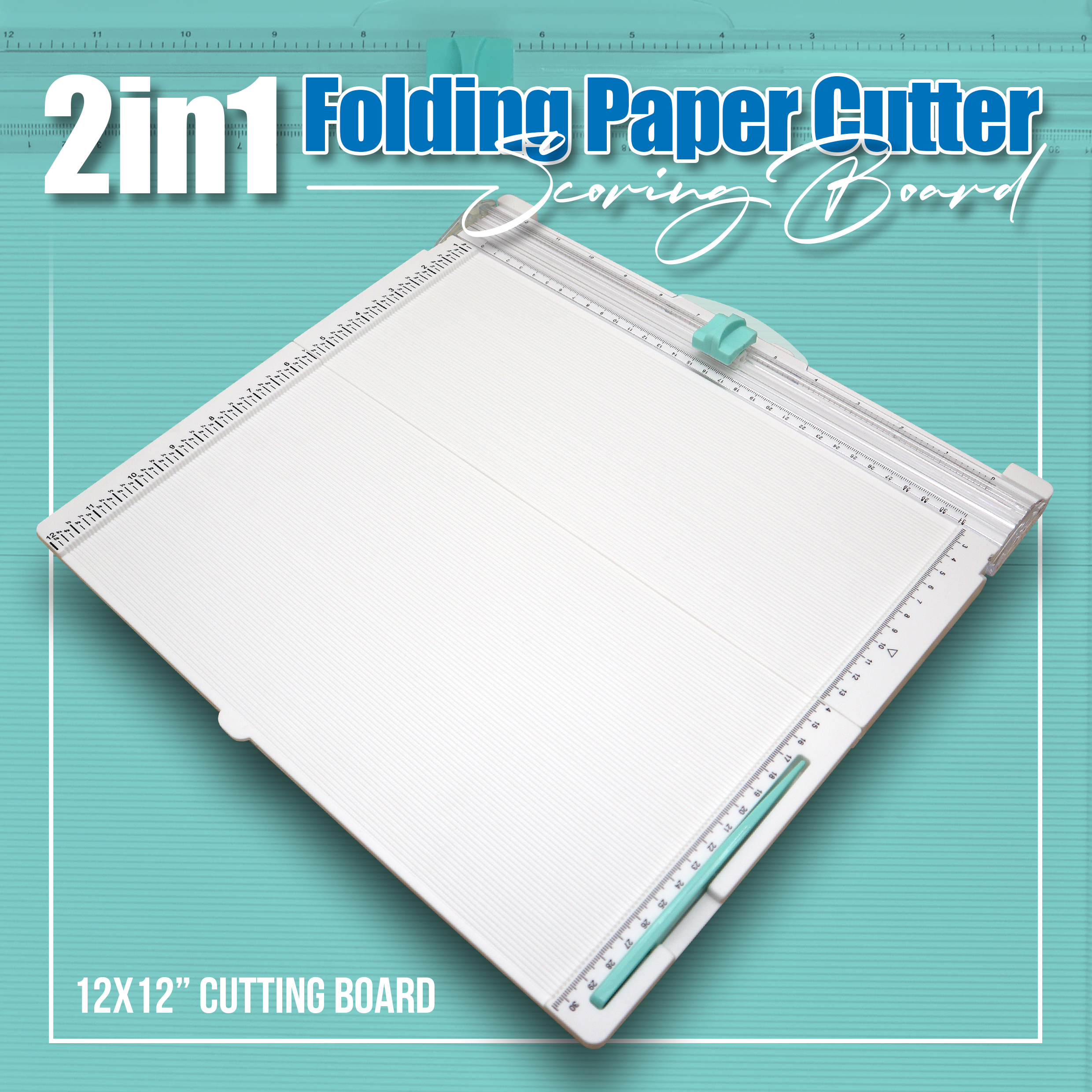 2in1 Folding Paper Cutter Scoring Board