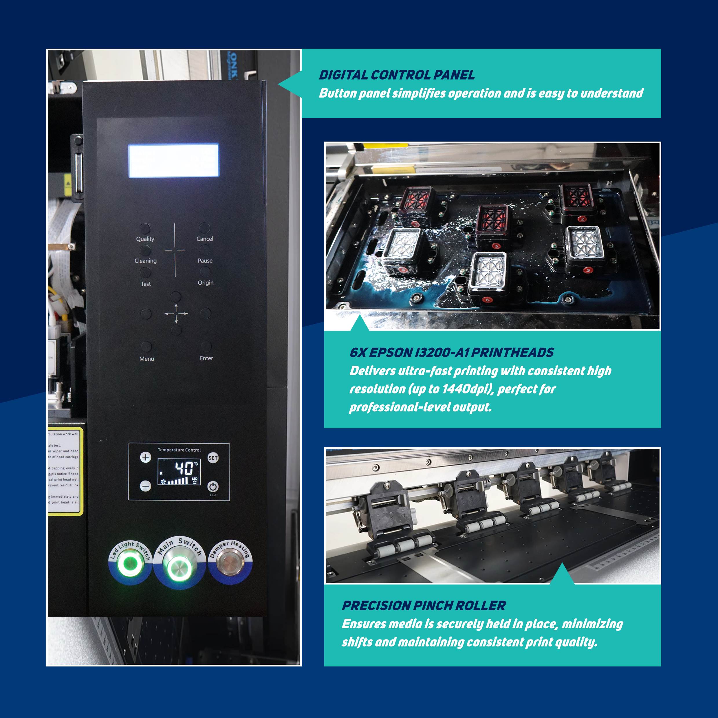 CUYI DTF Machine 6Heads i3200 24" π