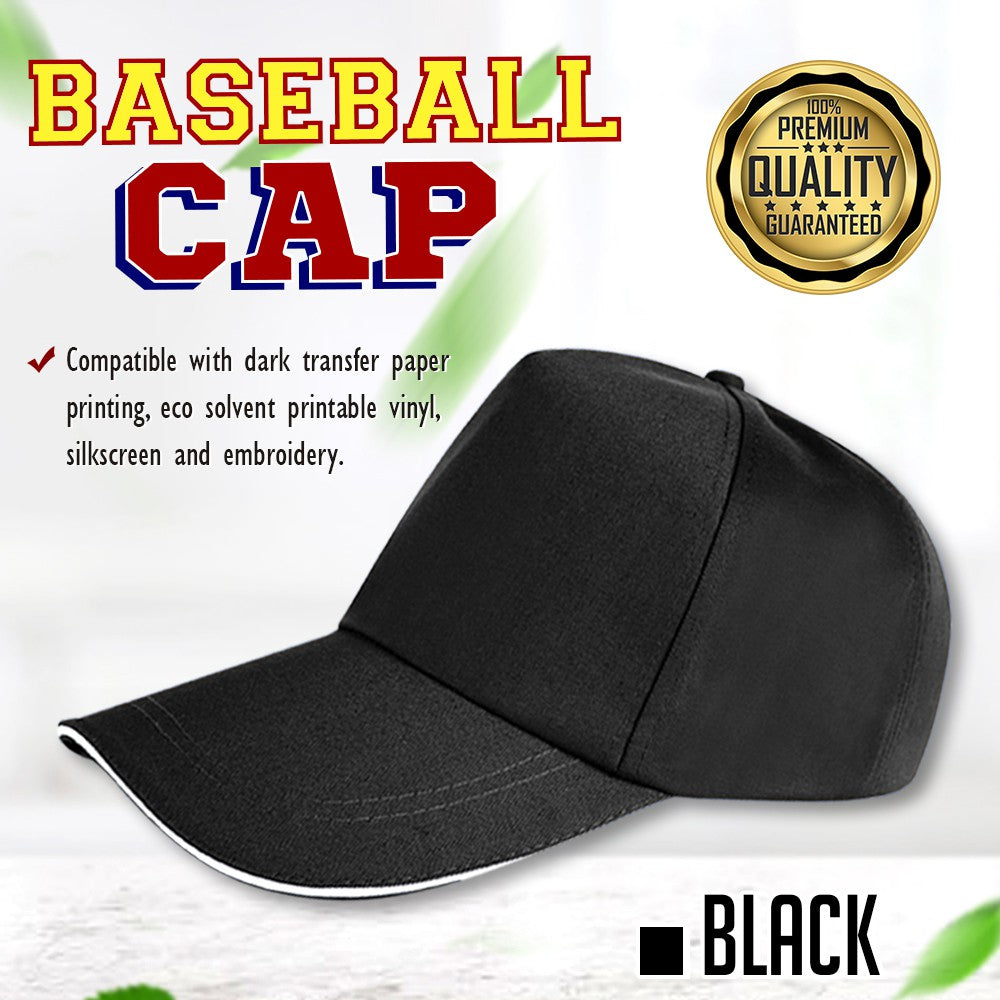 Baseball Cap With Adjustable Metal Strap Buckle Closure And Colored Brim Lining
