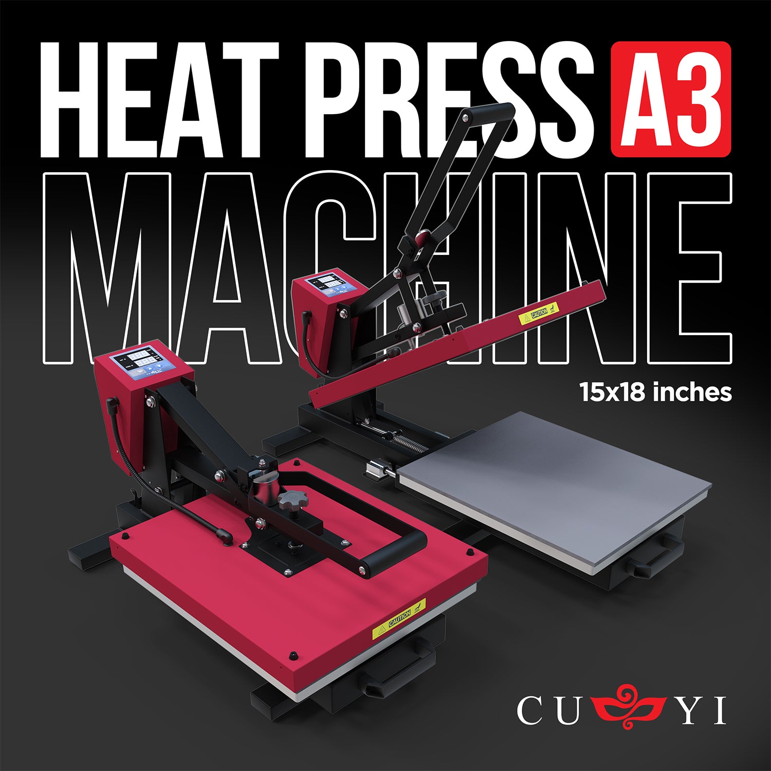 CUYI Auto-Open A3 Heat Press Machine Drawer Type