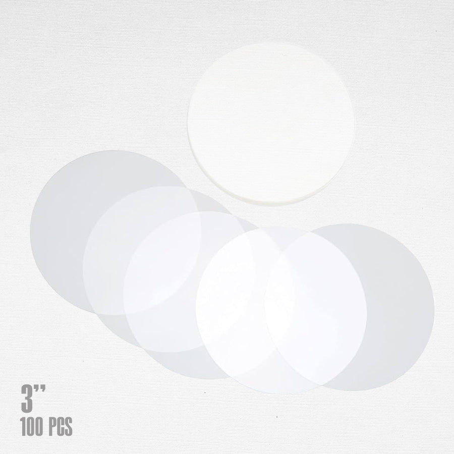 Transparent film for CUYI button pin badge 2.25 / 1.75 / 3 Inch (100pcs/pack)