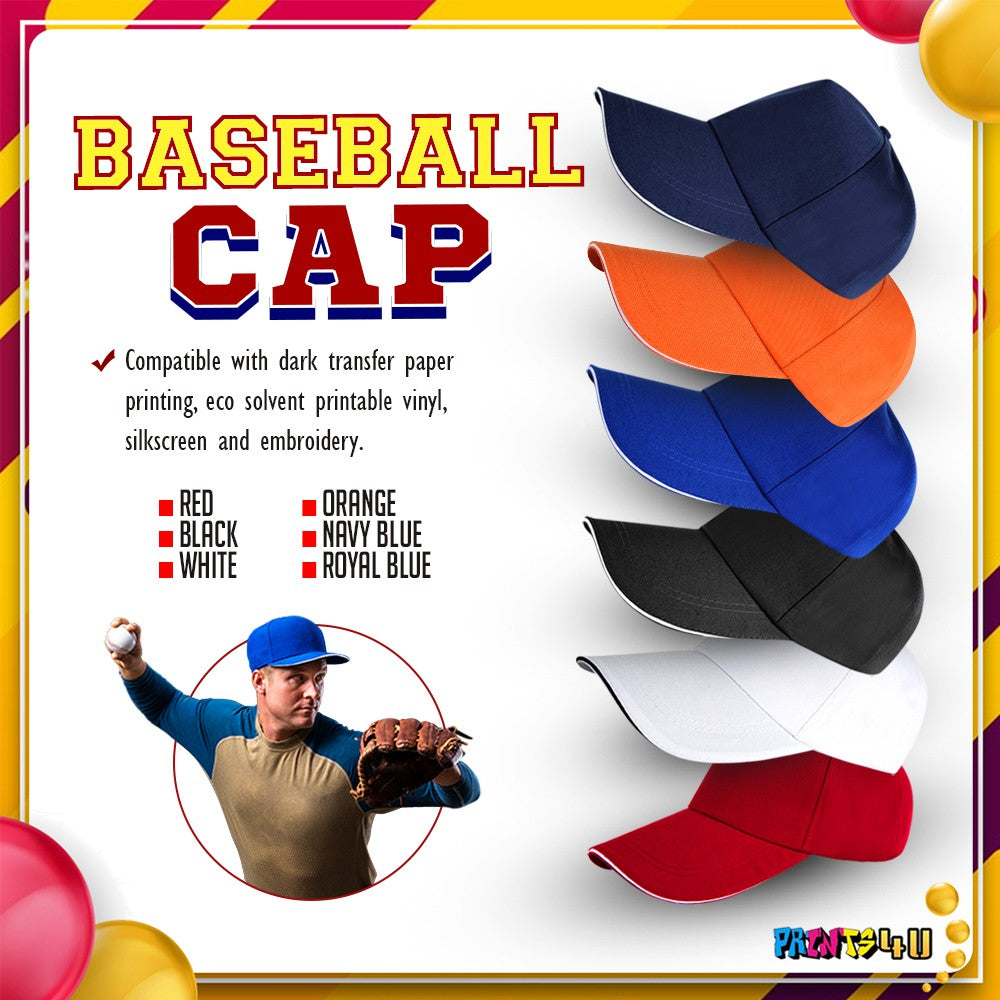 Baseball Cap With Adjustable Metal Strap Buckle Closure And Colored Brim Lining