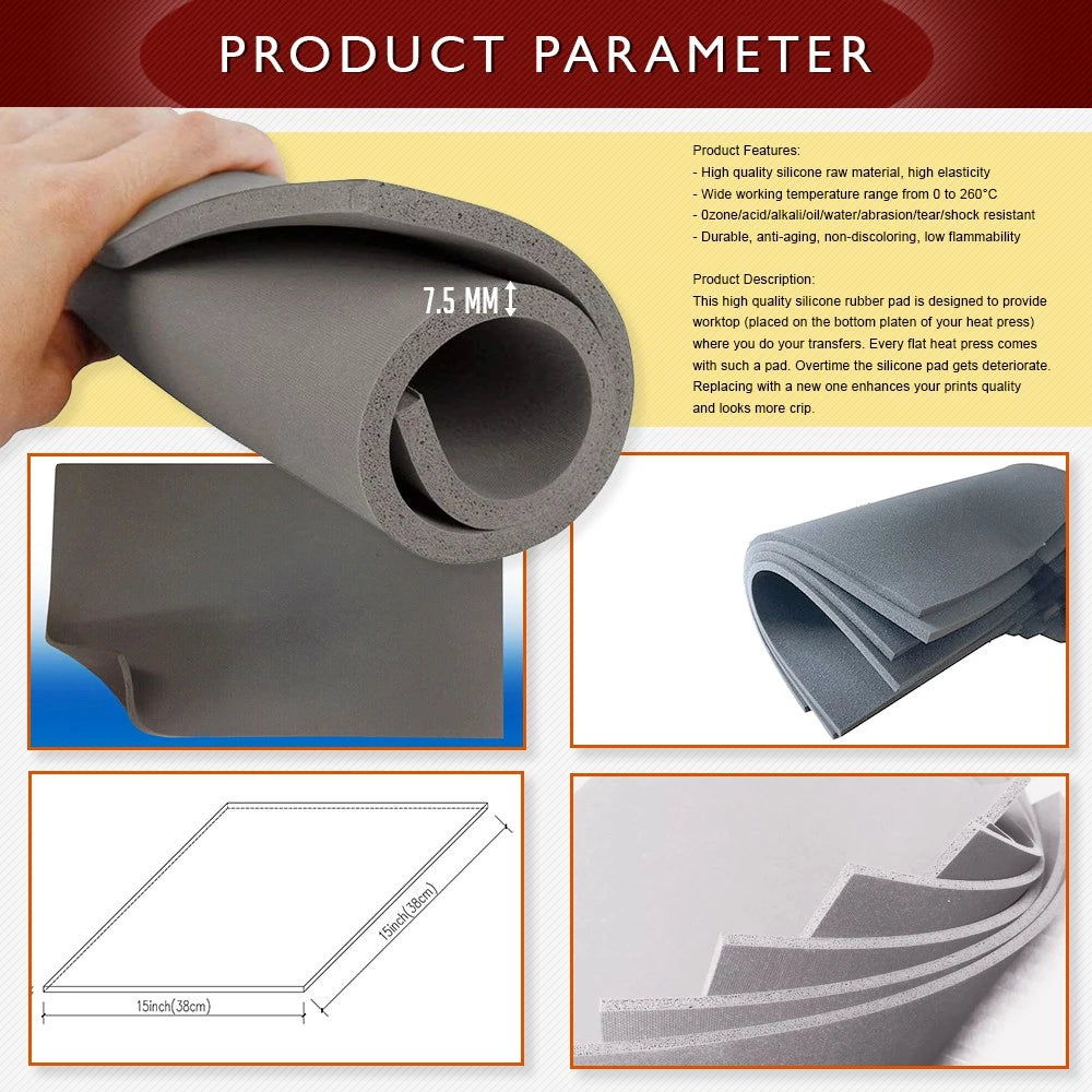 Rubber Heating Pad for Heat Press