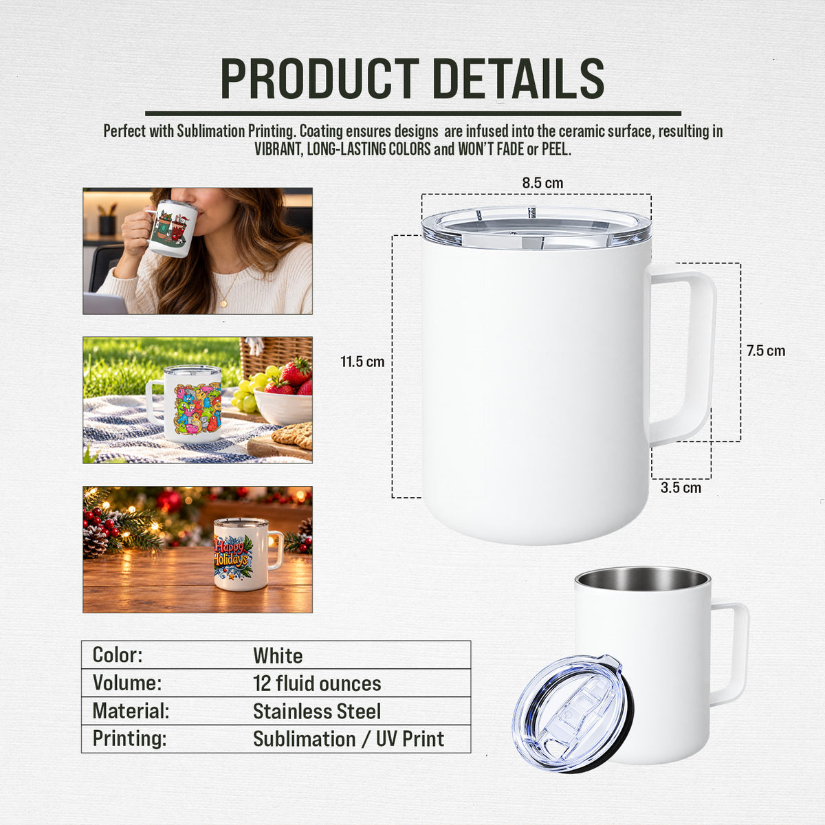 Sublimation Stainless Mug with Handle