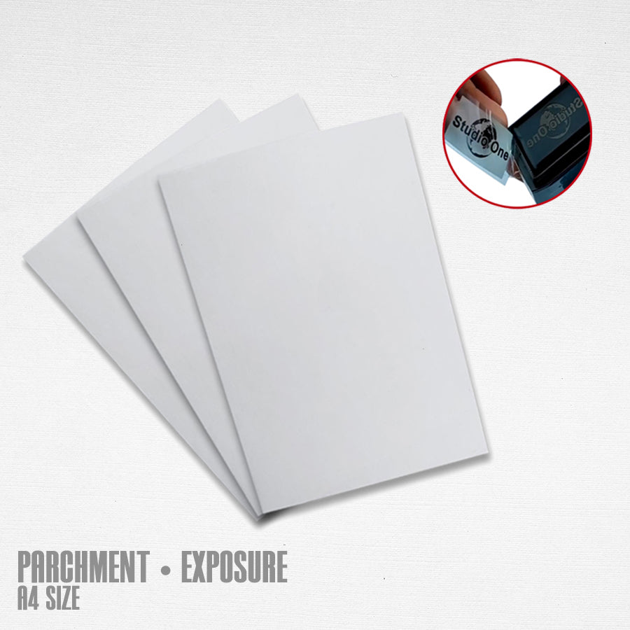 Transfer Paper for Flash Stamp (5sheets per order) Parchment Paper // Exposure Film