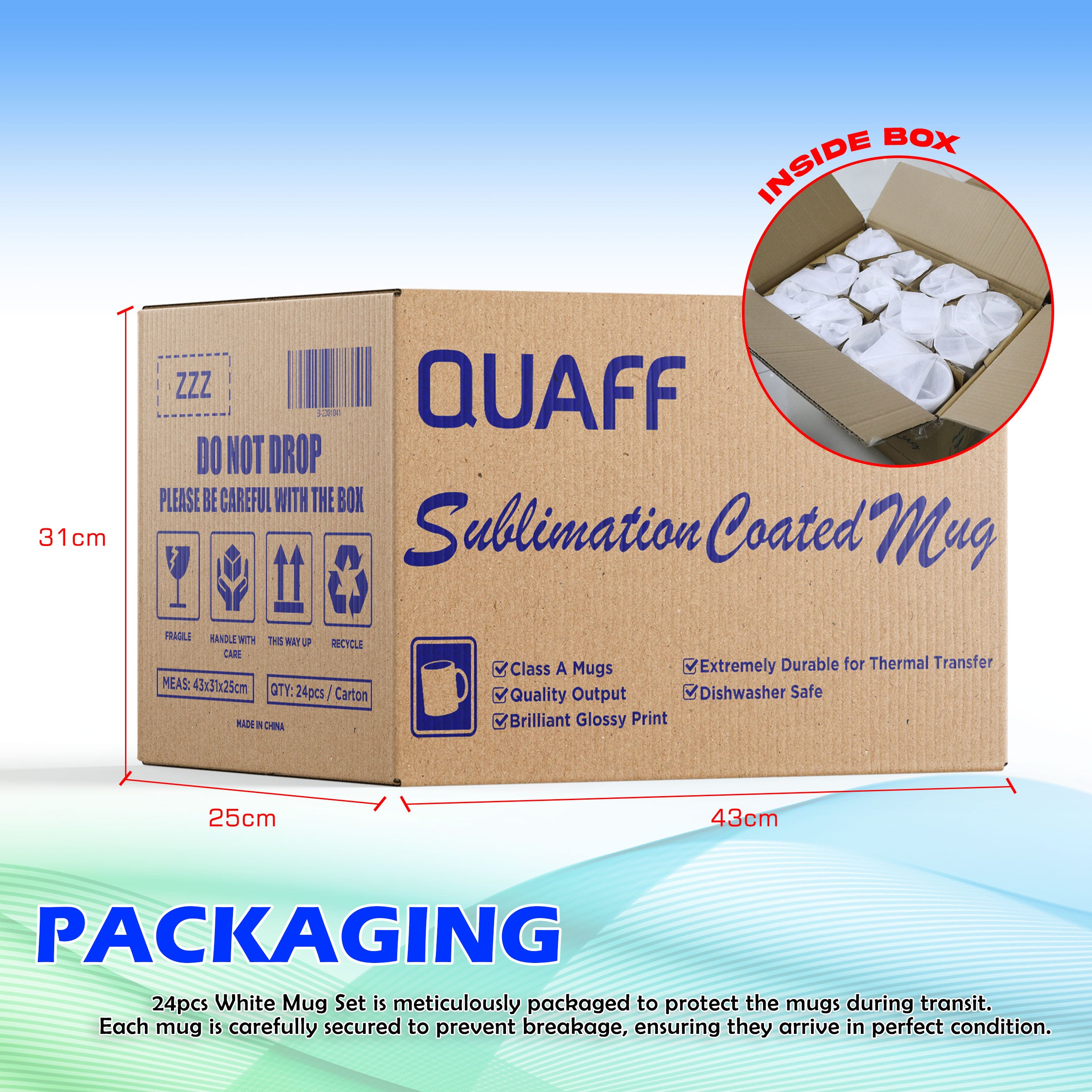 Sublimation White Mugs 11oz QUAFF