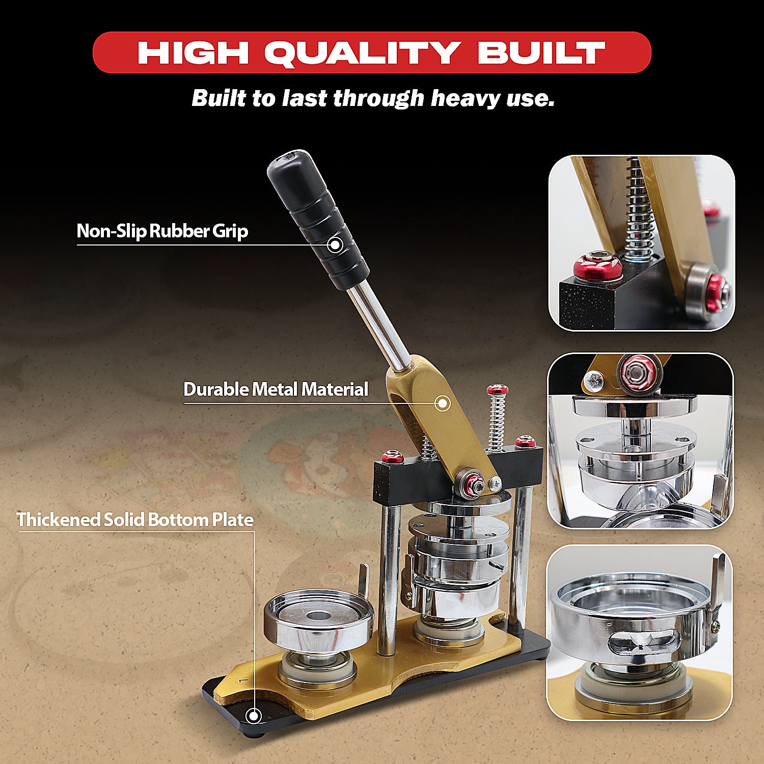 T3 Gold Button Press Machine