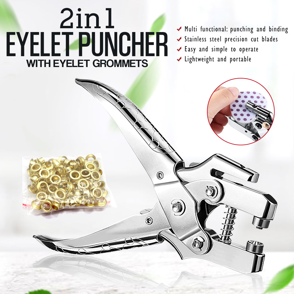 2in1 Gold Eyelet 5mm Puncher