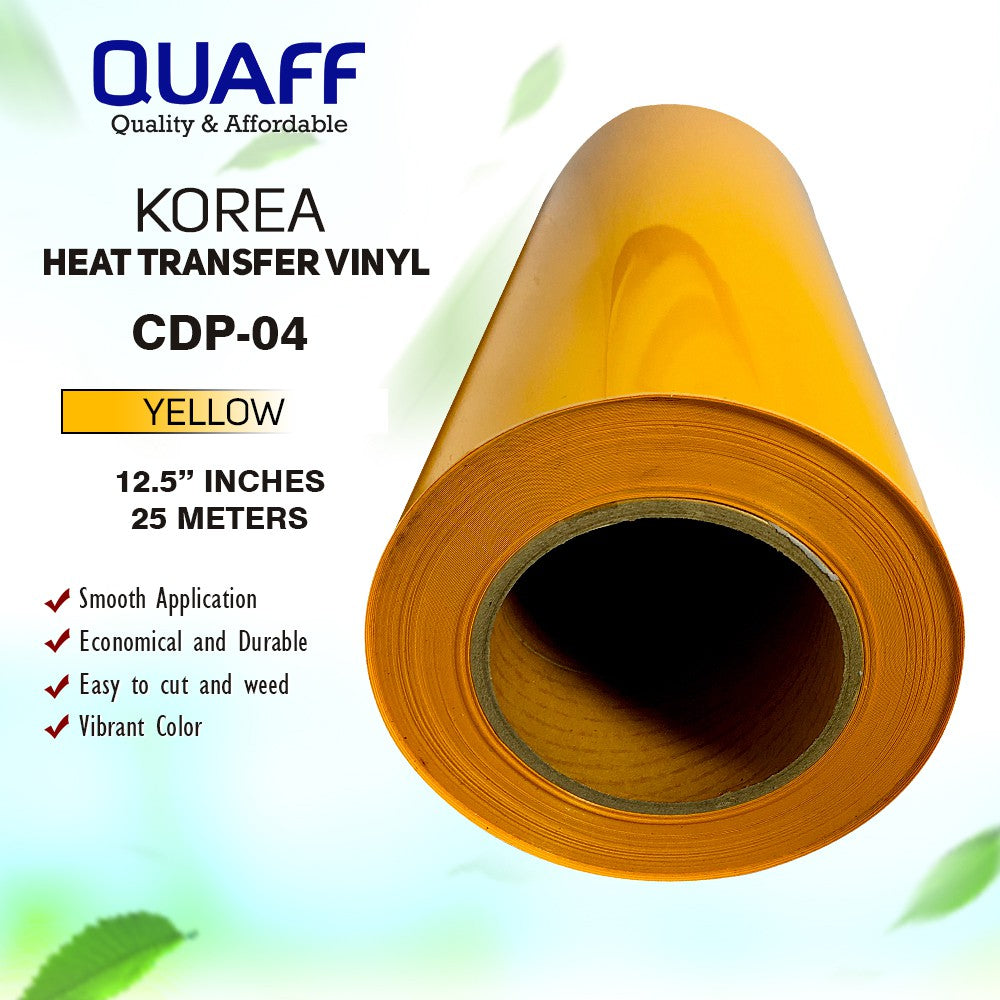 Quaff Cdp Rubberize Heat Transfer Vinyl For T-Shirt Design 12.5 Inches X 1meter Film Made Korea