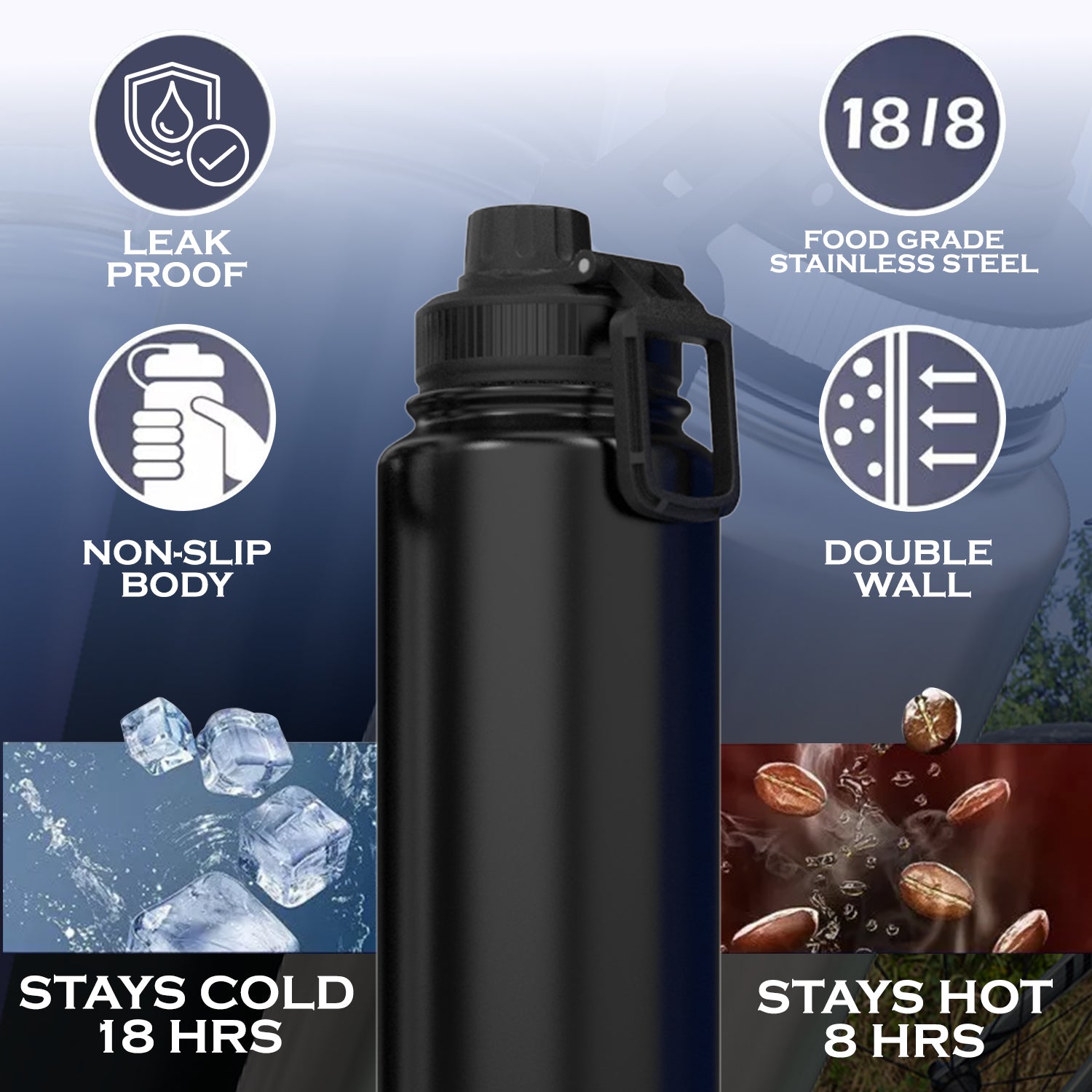 Stainless Steel Sports Vacuum Flask 1L
