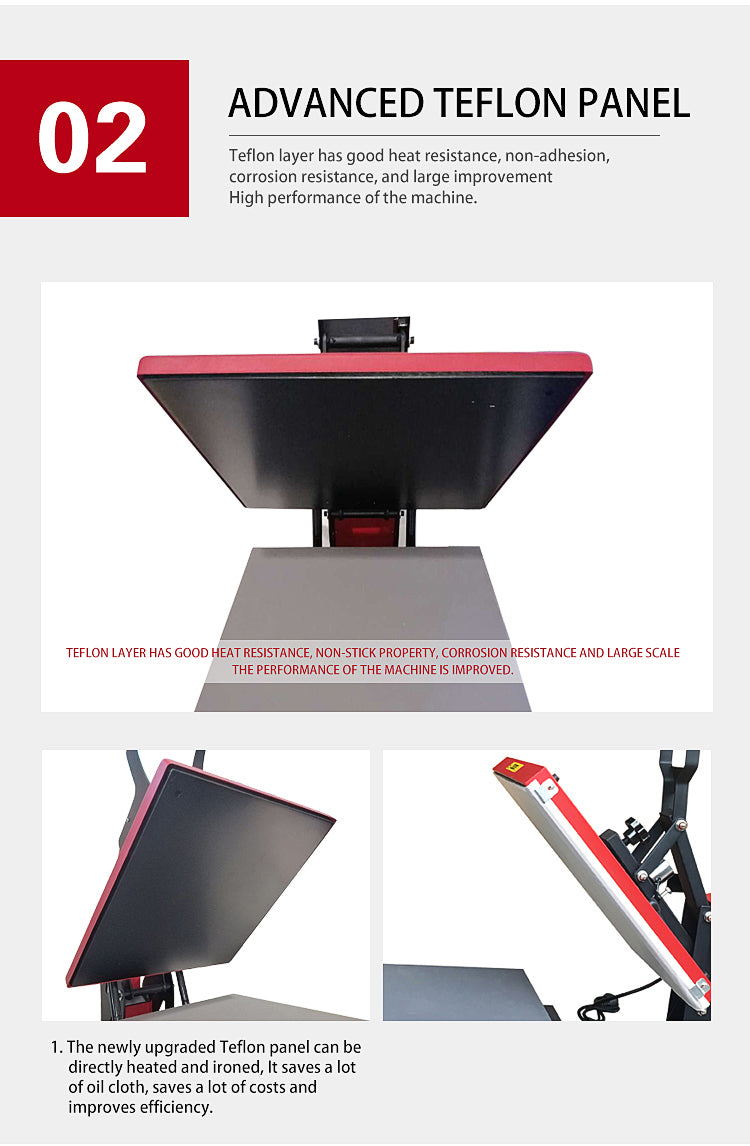 Dual Air Shock Digital Heat Press Machine (15x15inches)