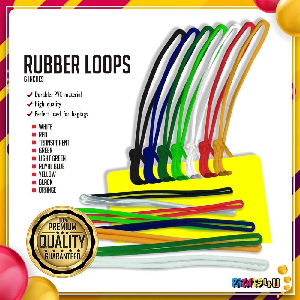Rubber Loops For Bag Tags 100pcs
