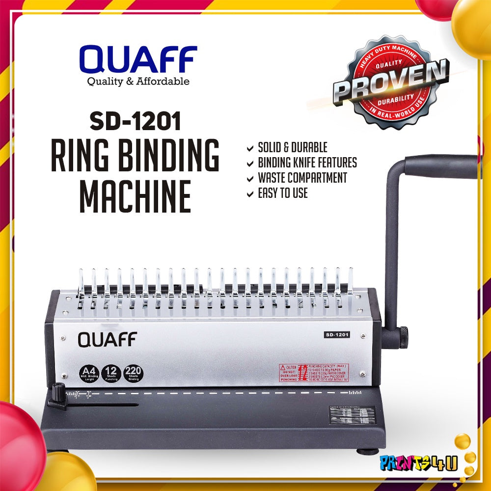 Quaff Binding Machine A4 Size Heavy Duty Binder