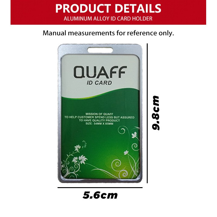 5pcs Vertical Aluminum Alloy Id Holder Jacket Case Protector 86x54mm