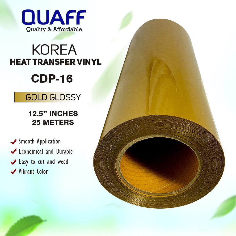 Quaff Cdp Rubberize Heat Transfer Vinyl For T-Shirt Design 12.5 Inches X 1meter Film Made Korea