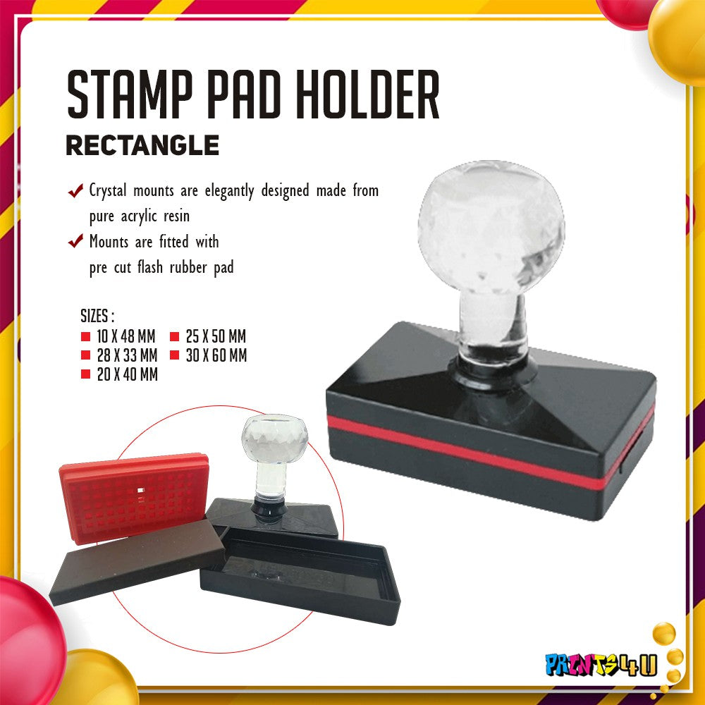 Blank Printable Photosensitive Crystal Rubber Stamp Pad And Case For School Company Use