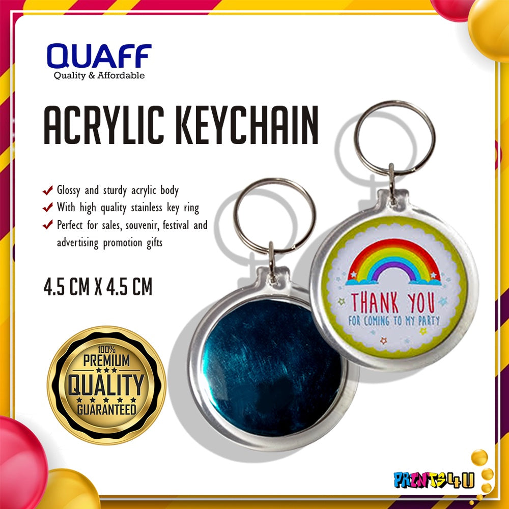 Photo Insert Acrylic Keychain Openable Key Chain 100 Pcs Pack
