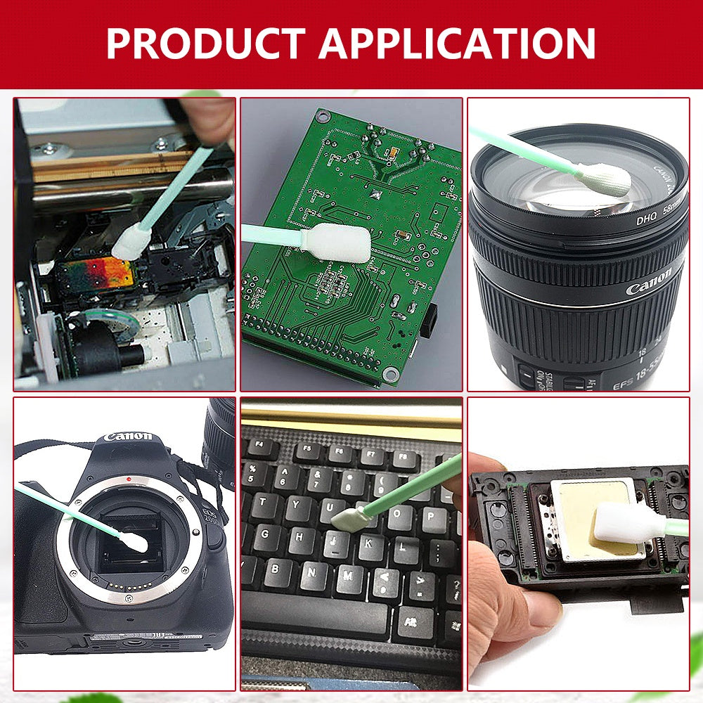 50pcs Sponge Head Cleaning Cleaner Swab For All Large Format And Inkjet Printer Swabs