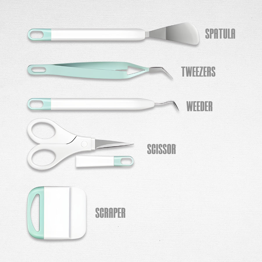 5in1 Craft Vinyl Weeding Tools Craft Set Basic Vinyl Tool Kit