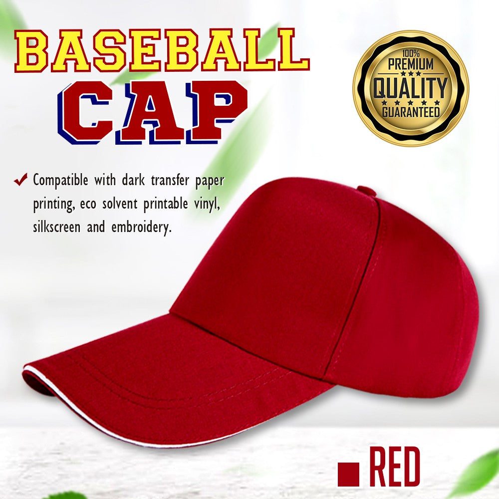 Baseball Cap With Adjustable Metal Strap Buckle Closure And Colored Brim Lining
