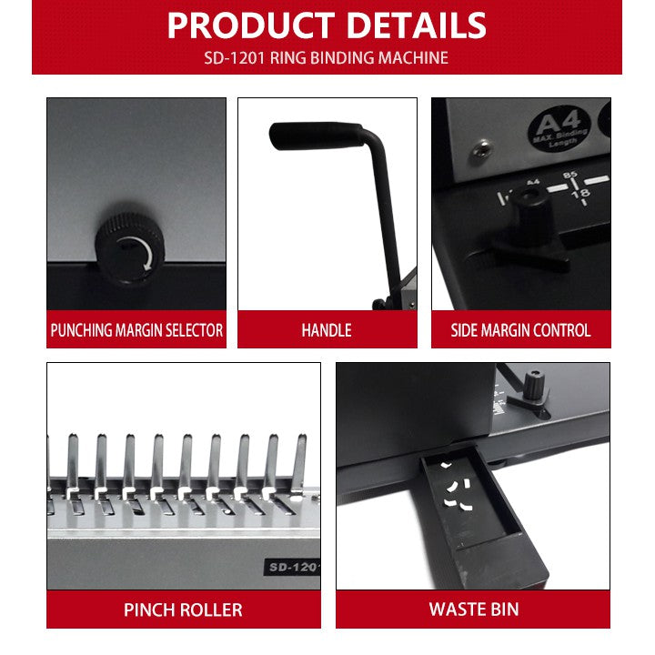 Quaff Binding Machine A4 Size Heavy Duty Binder