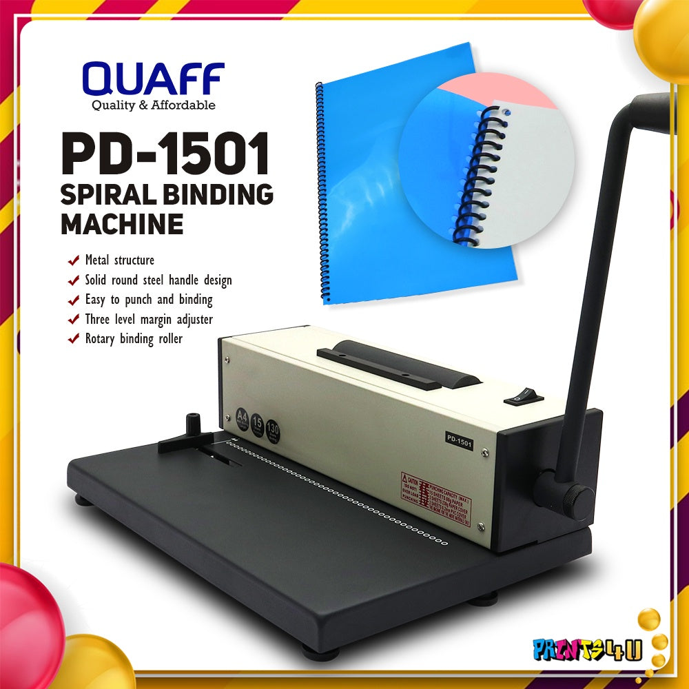 Quaff Binding Machine A4 Size Heavy Duty Binder