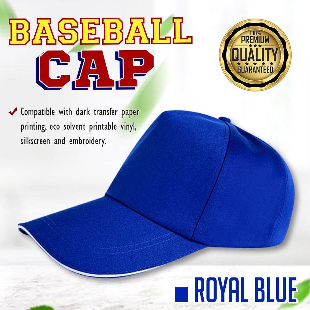 Baseball Cap With Adjustable Metal Strap Buckle Closure And Colored Brim Lining