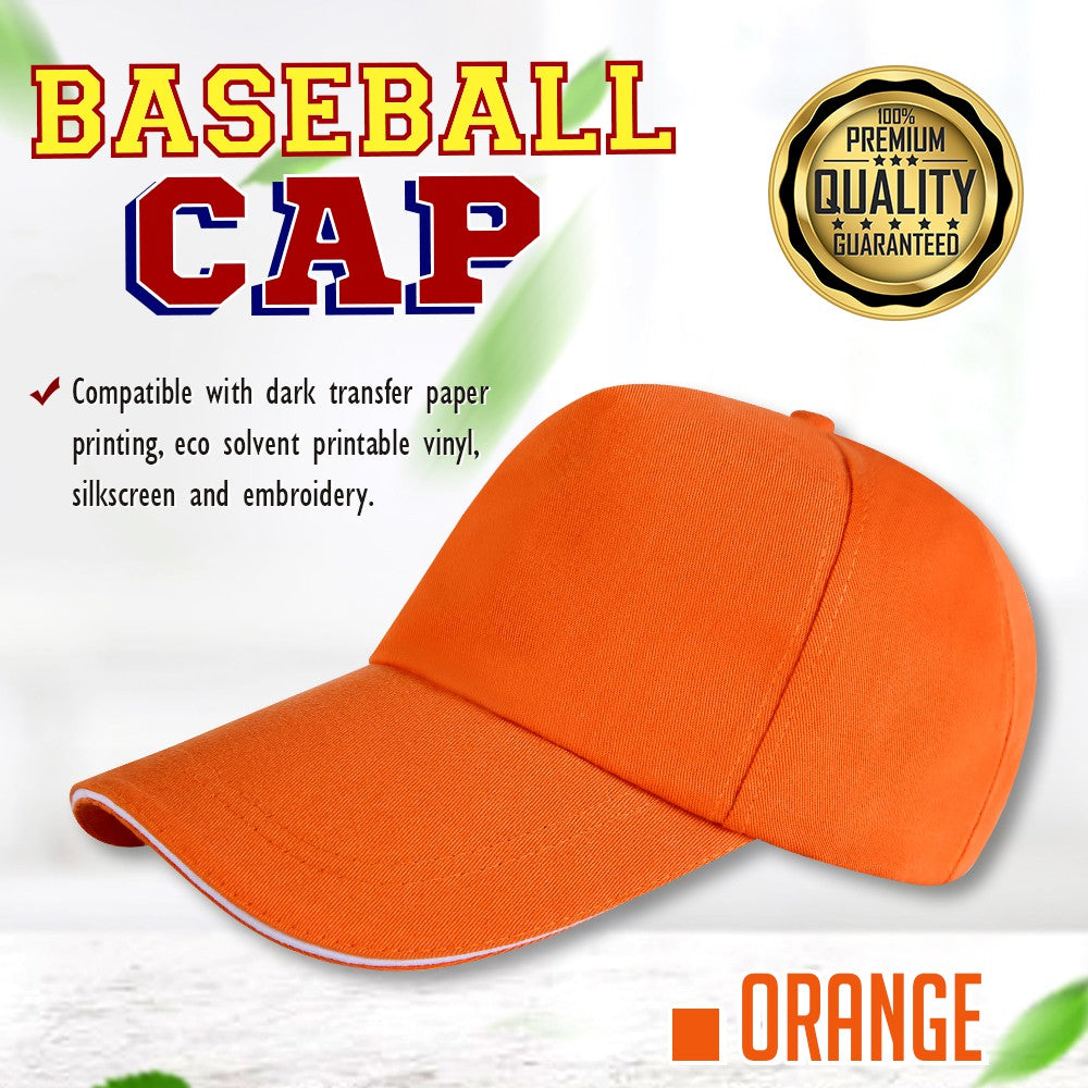 Baseball Cap With Adjustable Metal Strap Buckle Closure And Colored Brim Lining