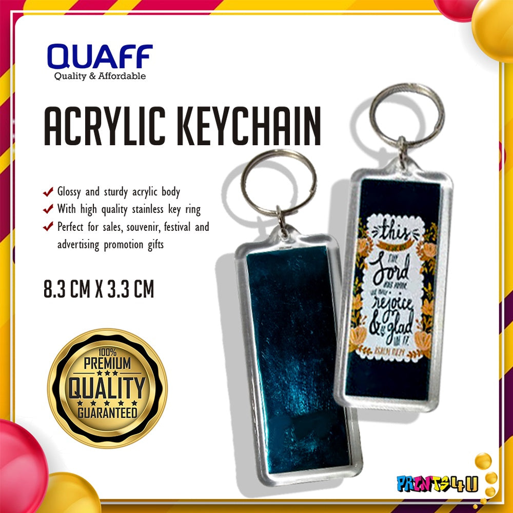 Photo Insert Acrylic Keychain Openable Key Chain 100 Pcs Pack