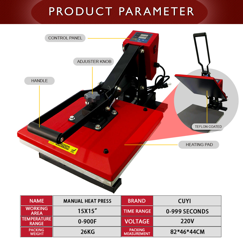 CUYI Manual Heat Press Machine A4