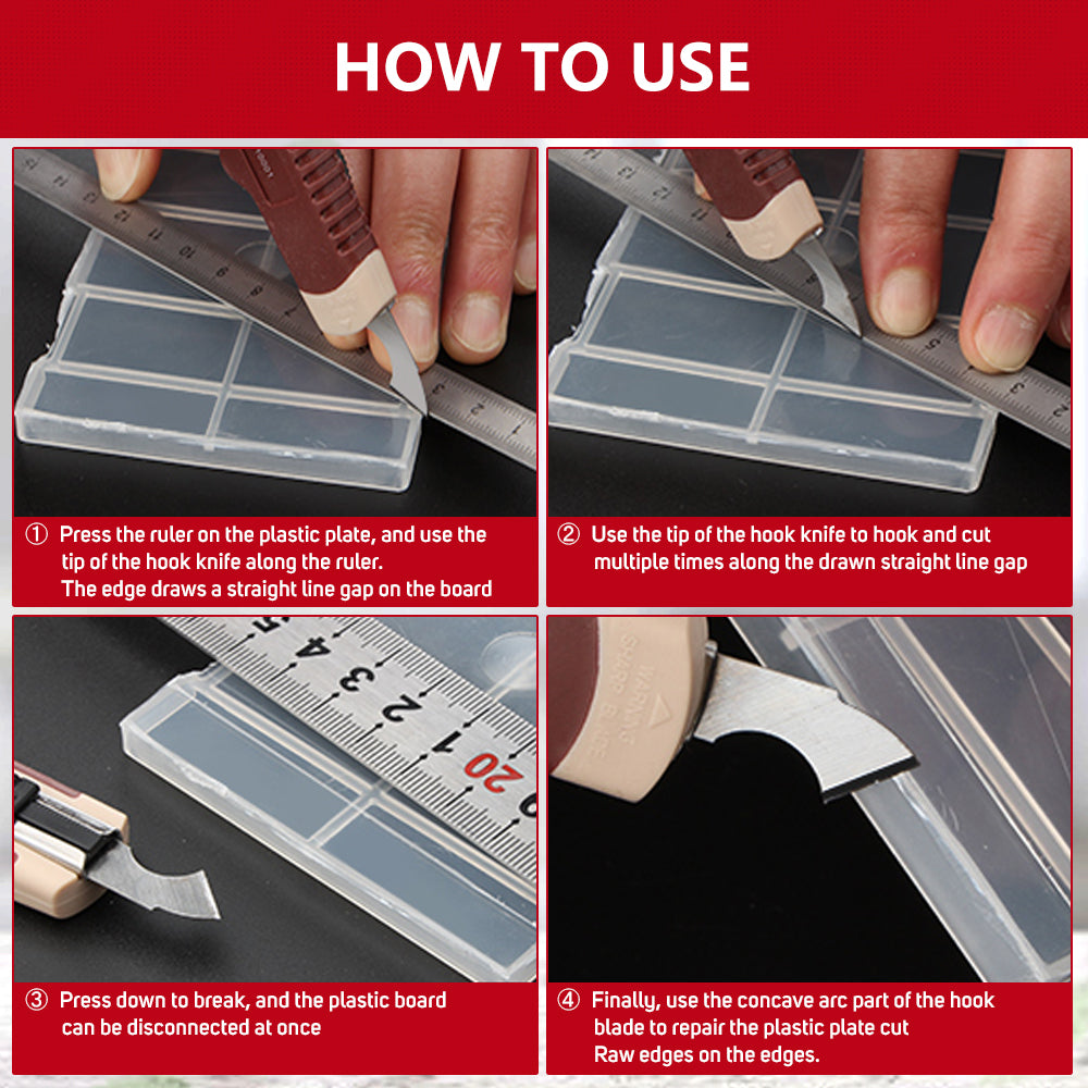 Acrylic cutting hook blade