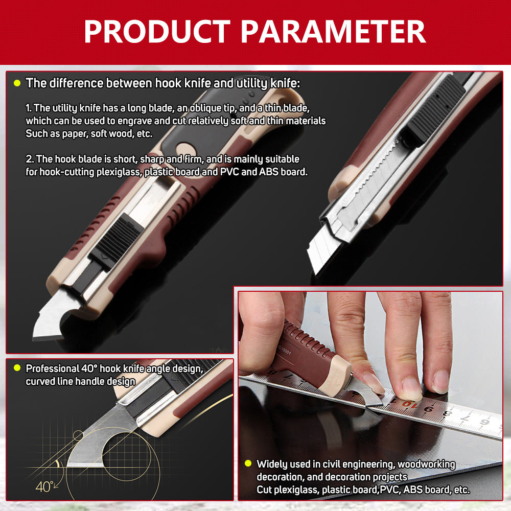 Acrylic cutting hook blade