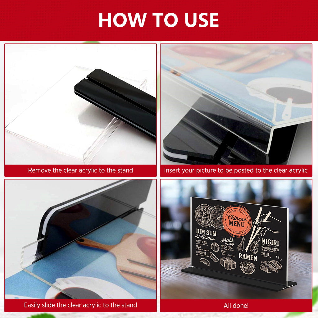 Acrylic Table Card with Black Stand