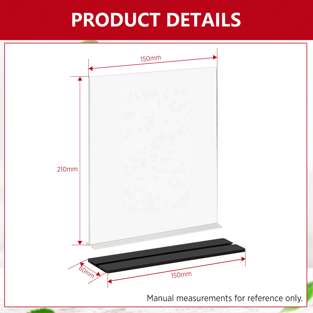 Acrylic Table Card with Black Stand