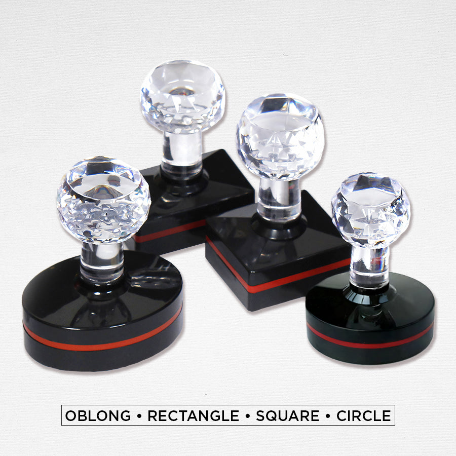 Blank Printable Photosensitive Crystal Rubber Stamp Pad And Case For School Company Use