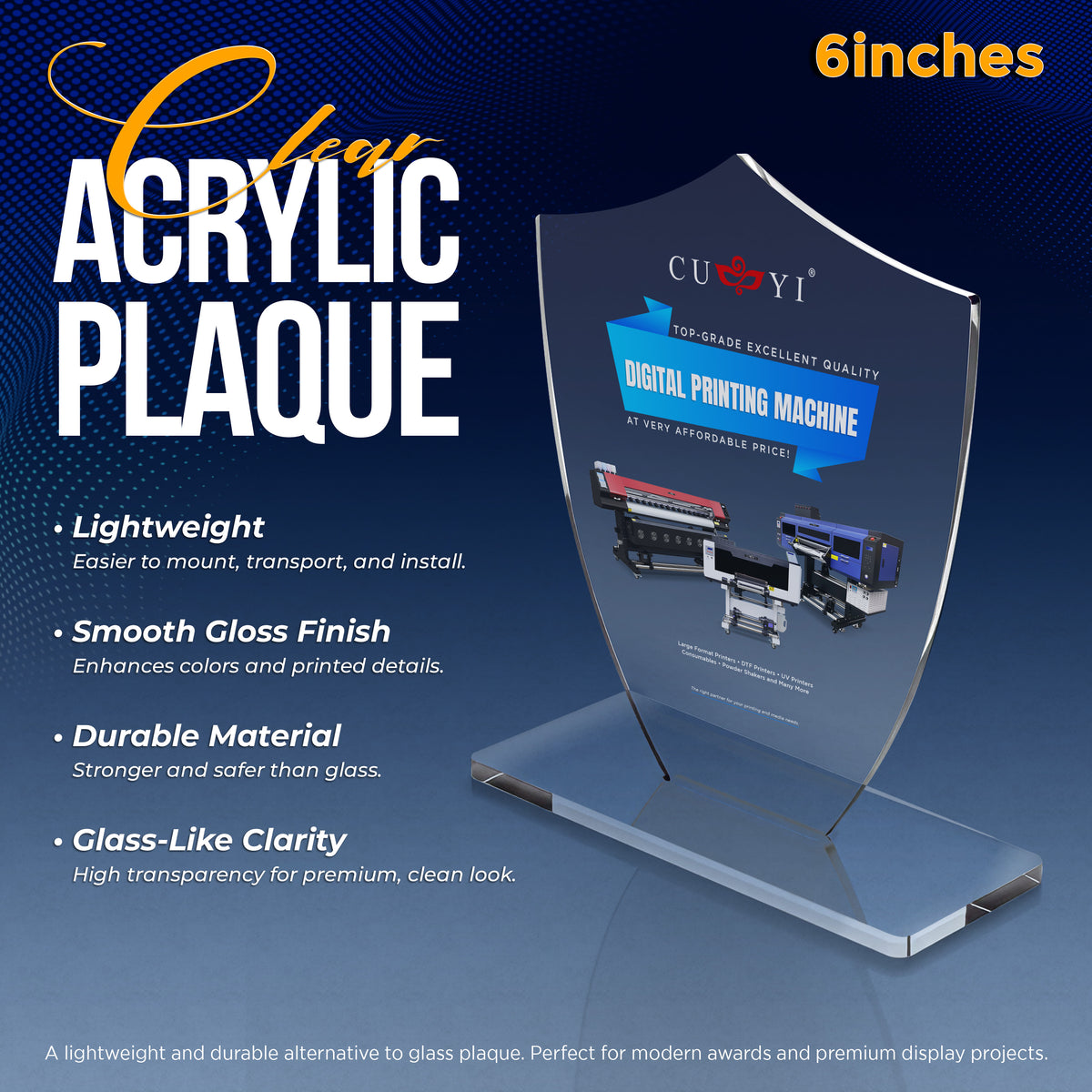 3mm Acrylic Plague Clear
