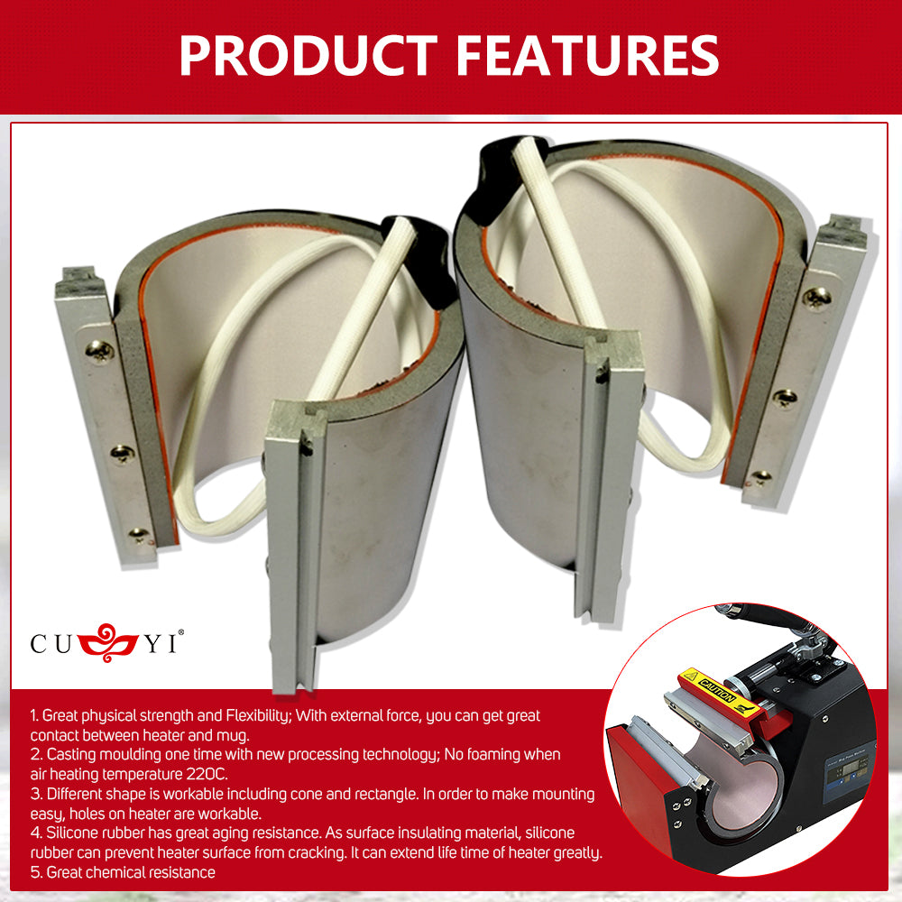 CUYI Heating Pad for Mug Press