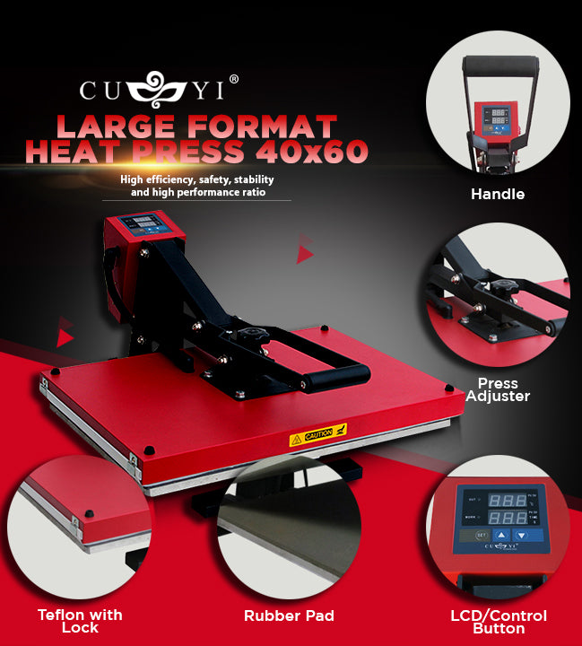 CUYI Large Format Heat Press Machine (40x60cm)