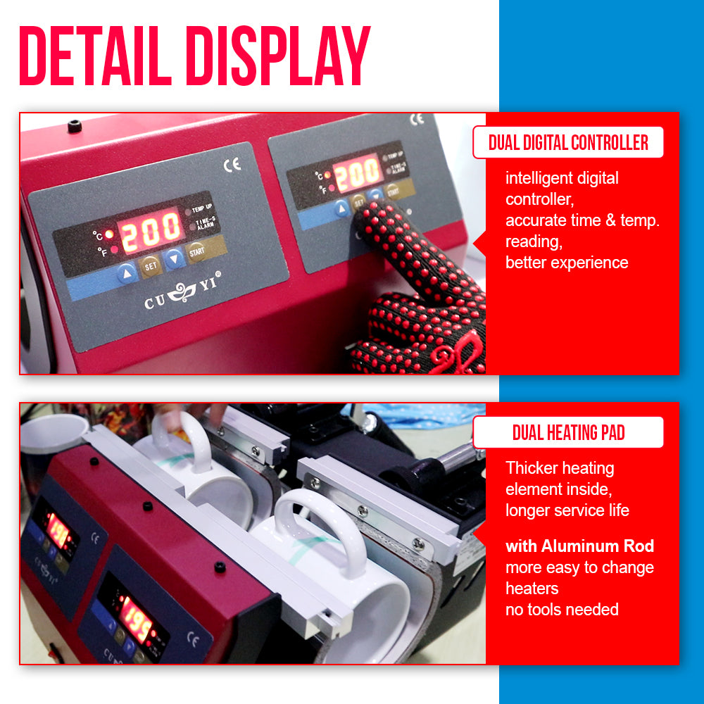 Double Station Mug Press Machine