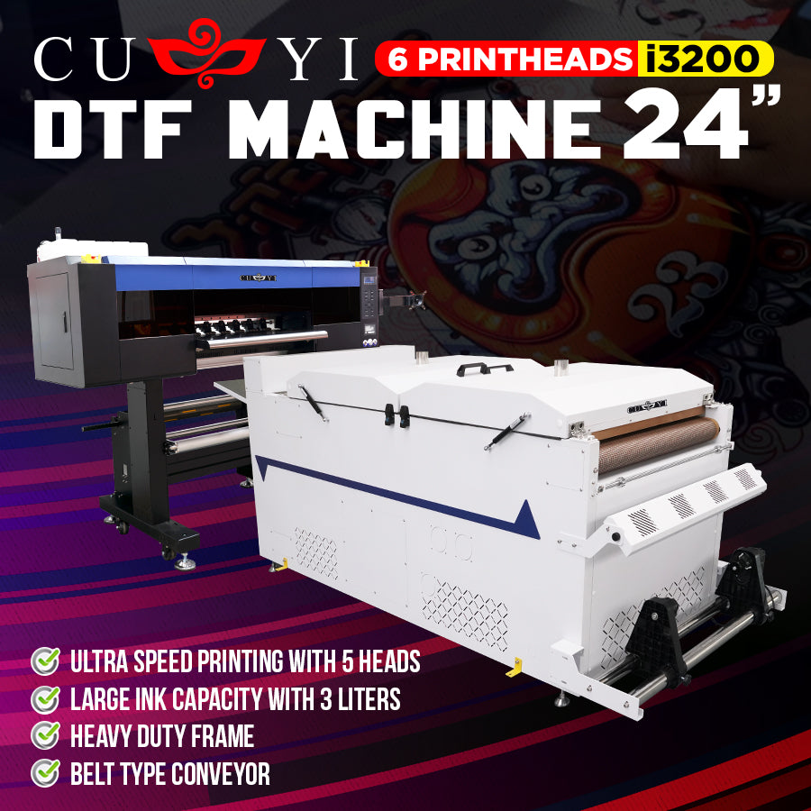 CUYI DTF Machine 6Heads i3200 24" π