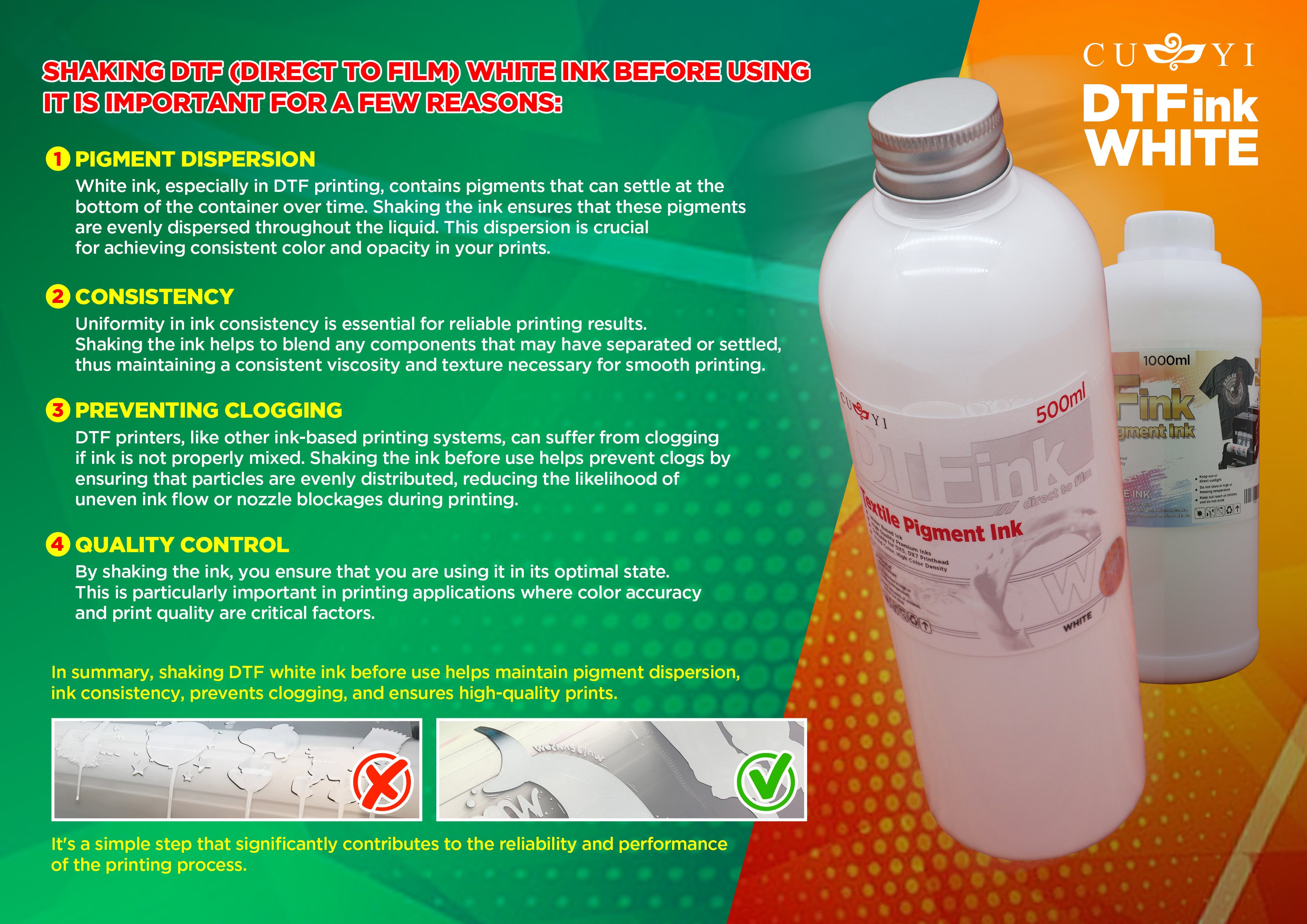 DTF Textile Pigment Ink 1L