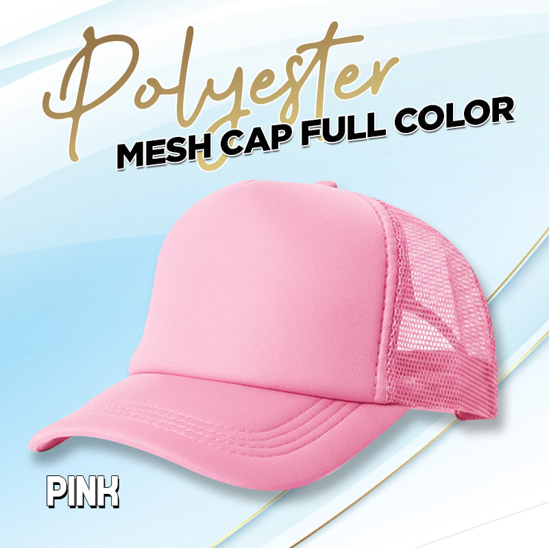 Full Color QUAFF Printable Mesh Cap for Men and Women Baseball Cap / Net Trucker Black Blue Red