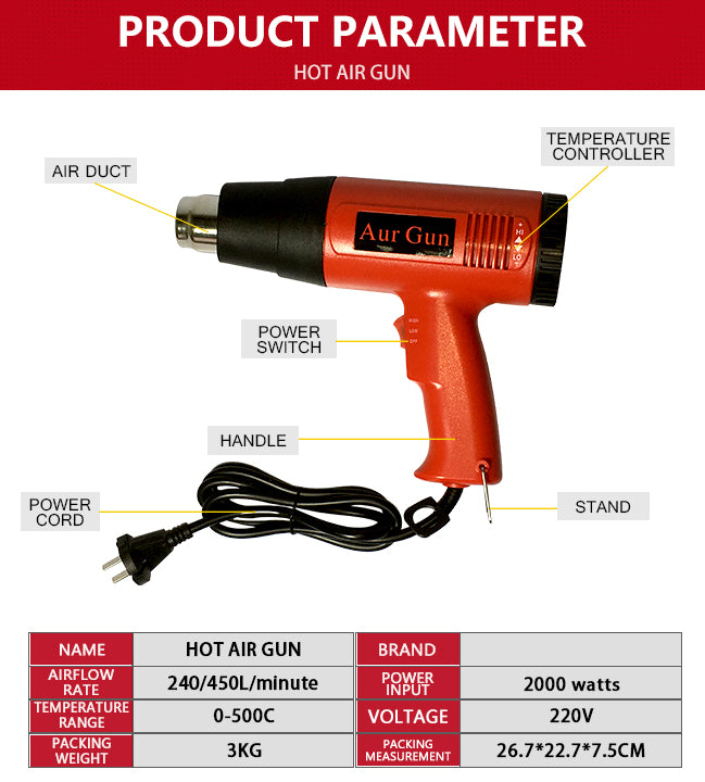 HOT AIR GUN 220V-2000W