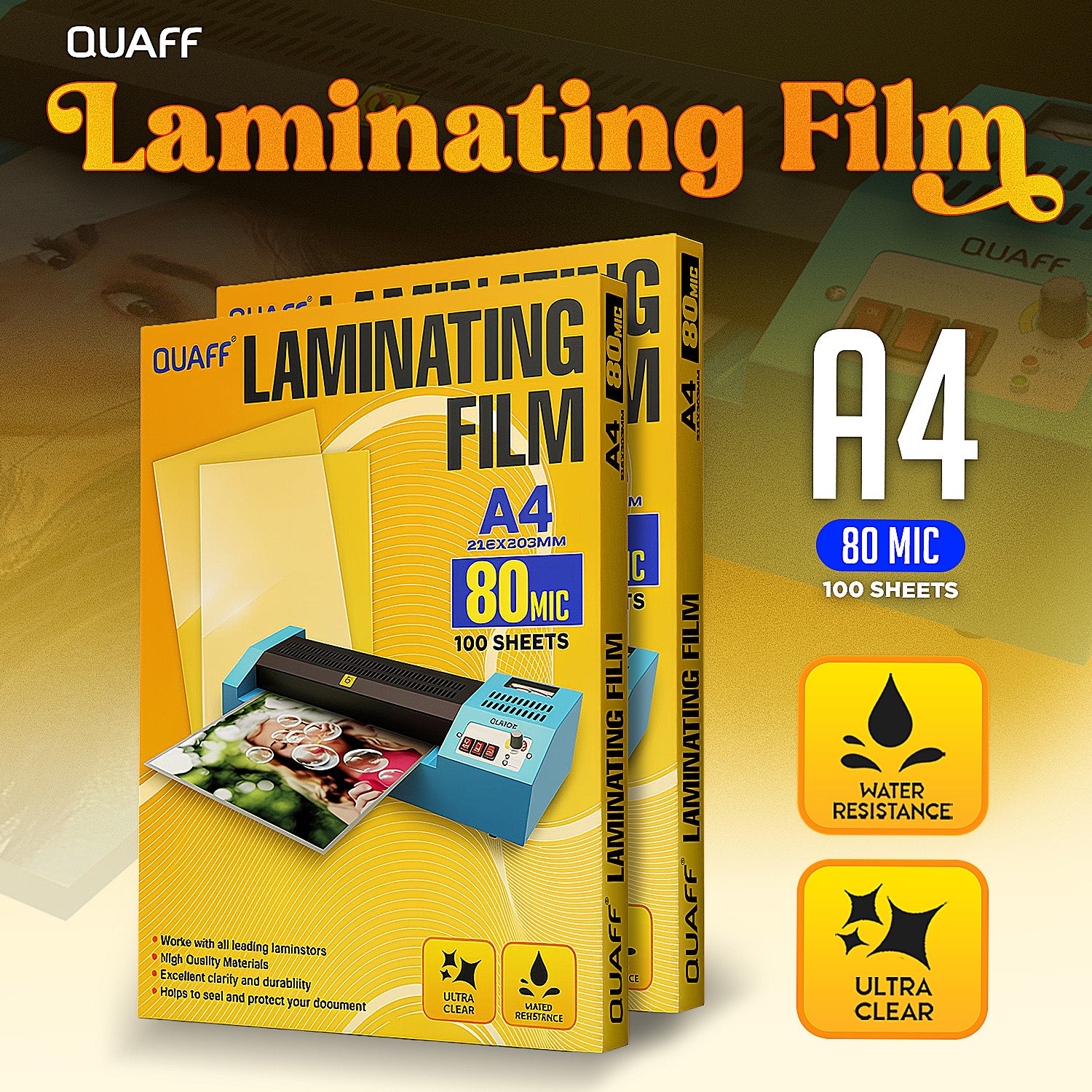 QUAFF Laminating Film 80 Microns A4