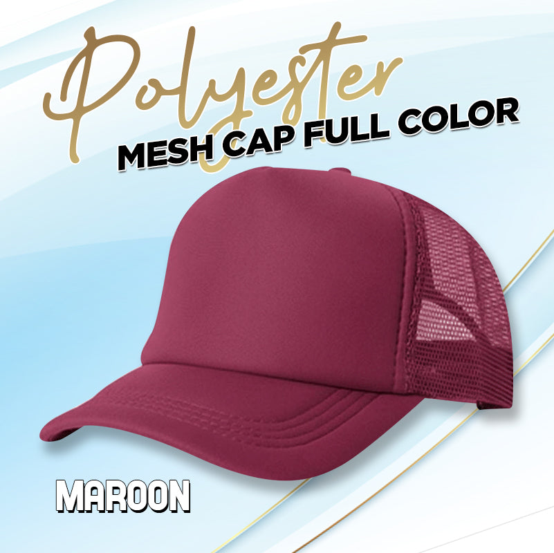 Full Color QUAFF Printable Mesh Cap for Men and Women Baseball Cap / Net Trucker Black Blue Red