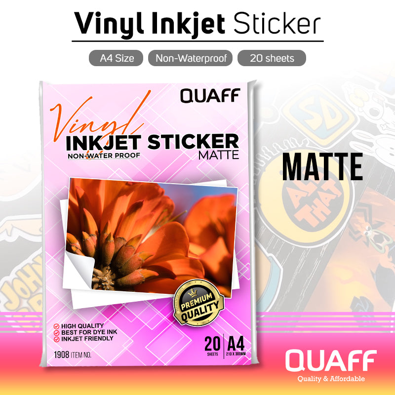 Vinyl Inkjet Sticker (Not Waterproof)