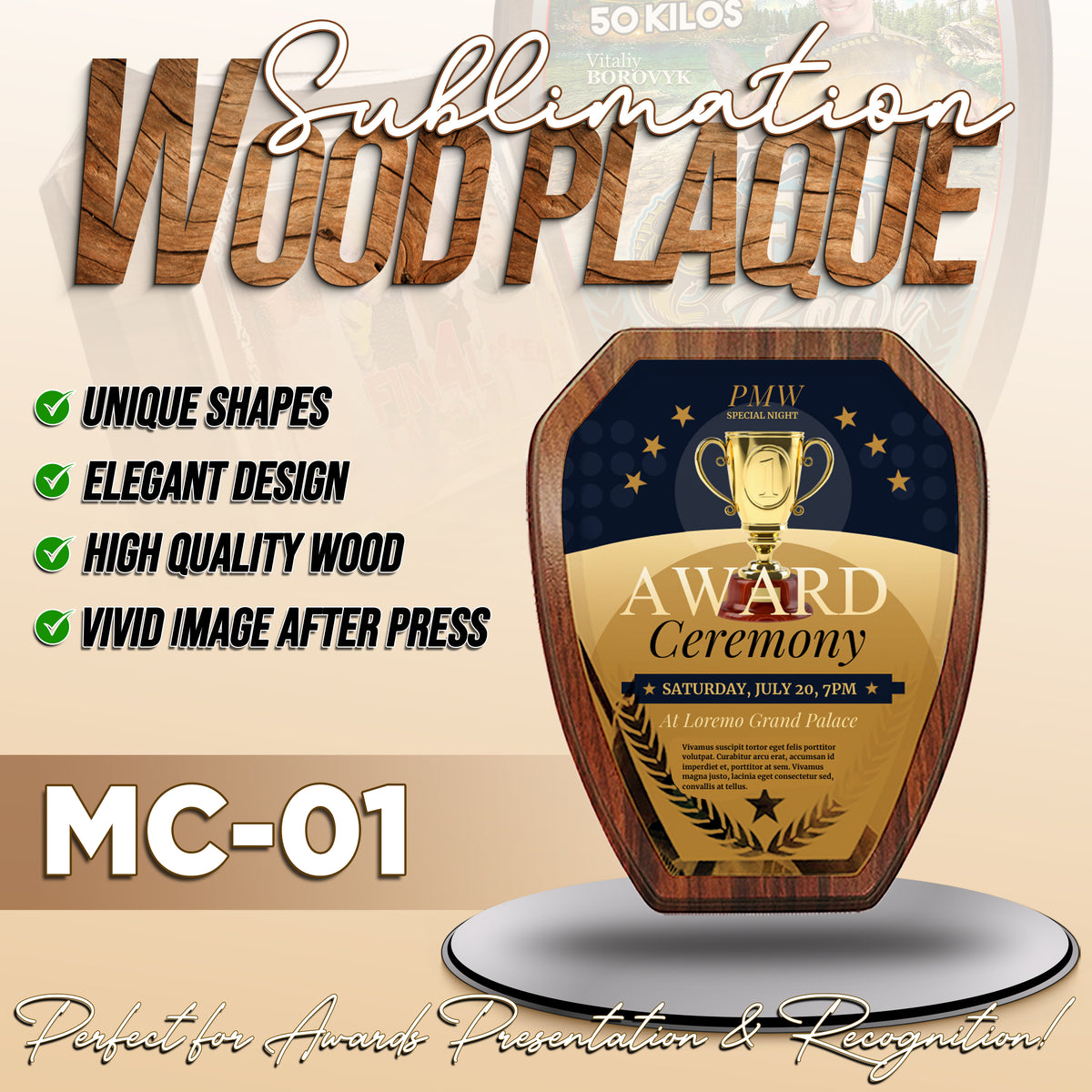 Sublimation Wood Plaque