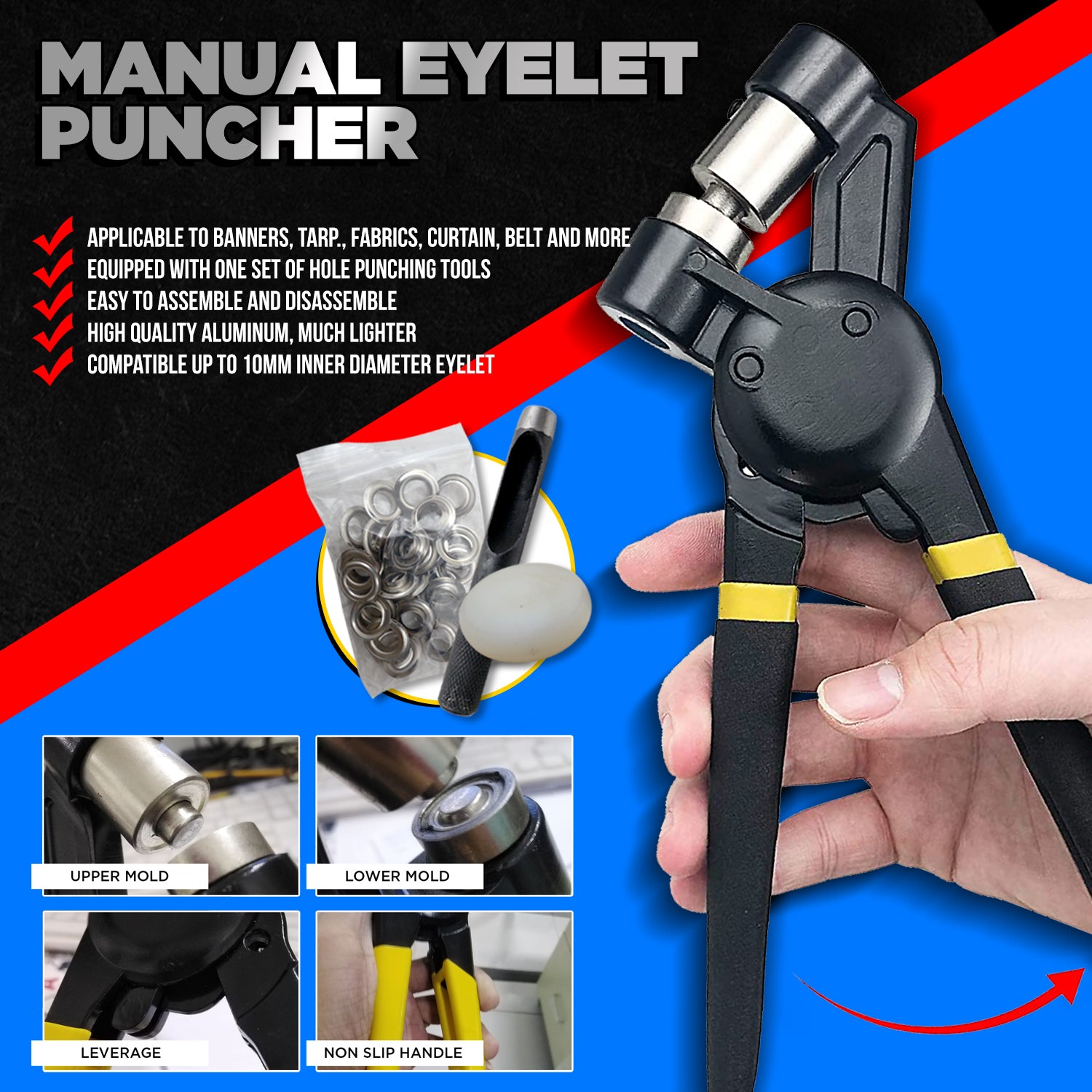 Manual Eyelet Puncher 10mm