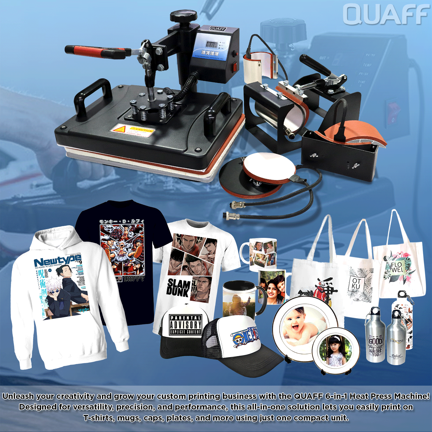 Quaff 6IN1 Heat press Machine